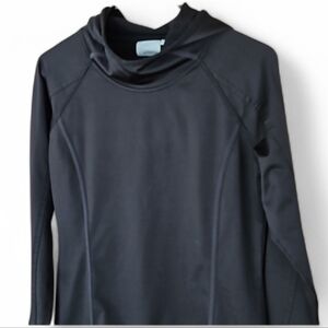 Athleta black hooded pullover size small
